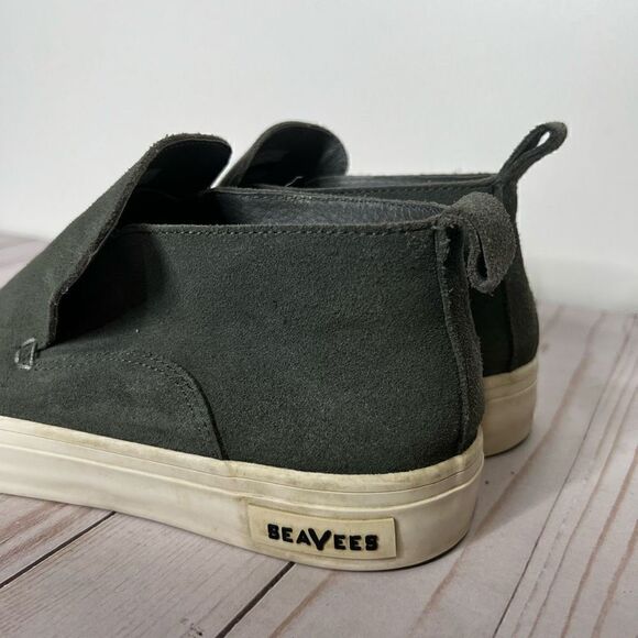 SeaVees Huntington Middie Suede Blue Gray Slip On Sneakers - Picture 5 of 8
